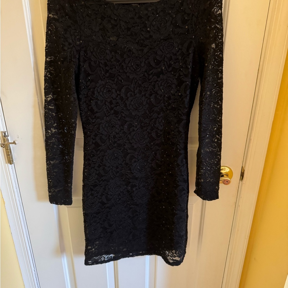 Elegant Black Lace Dress